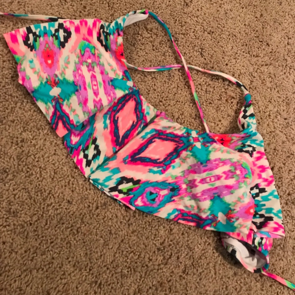 strappy cross-back bikini set